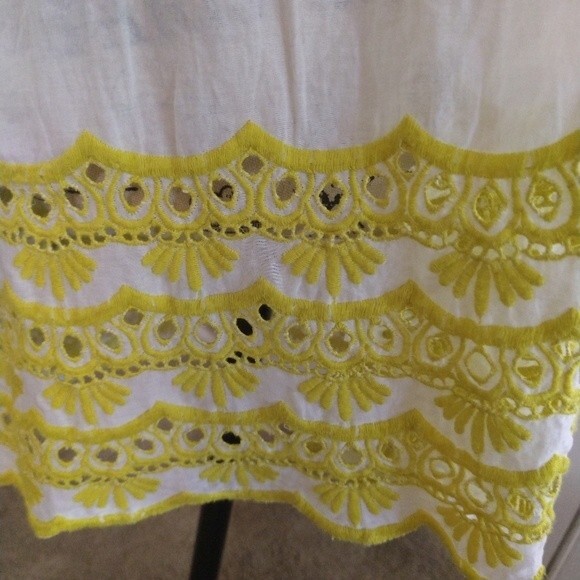 Inc international embroidered top size 6 boho cottage core peasant white - Picture 5 of 7